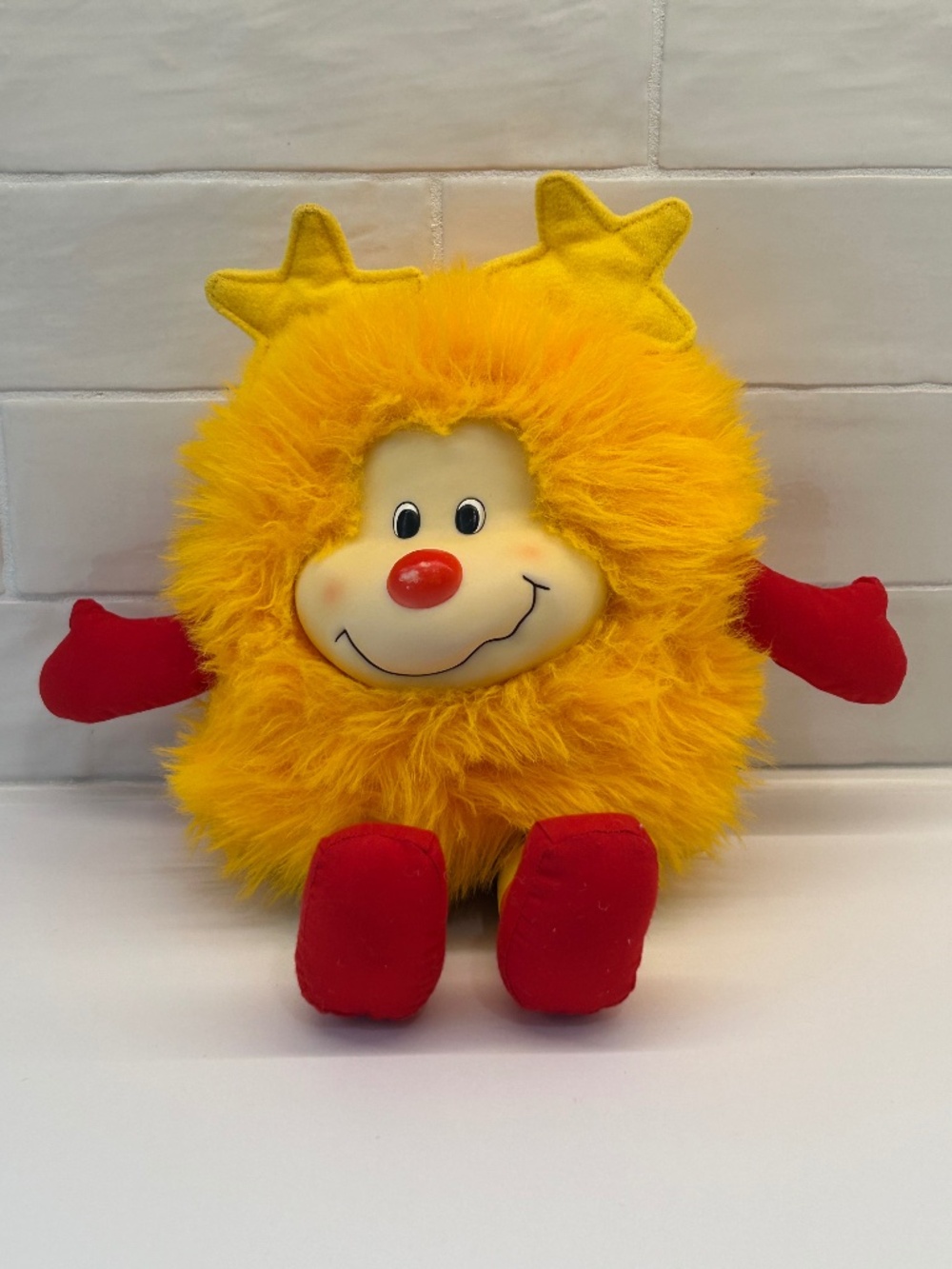 Vintage 80s Hallmark Cards Rainbow Brite Yellow Sprite Spark Plush